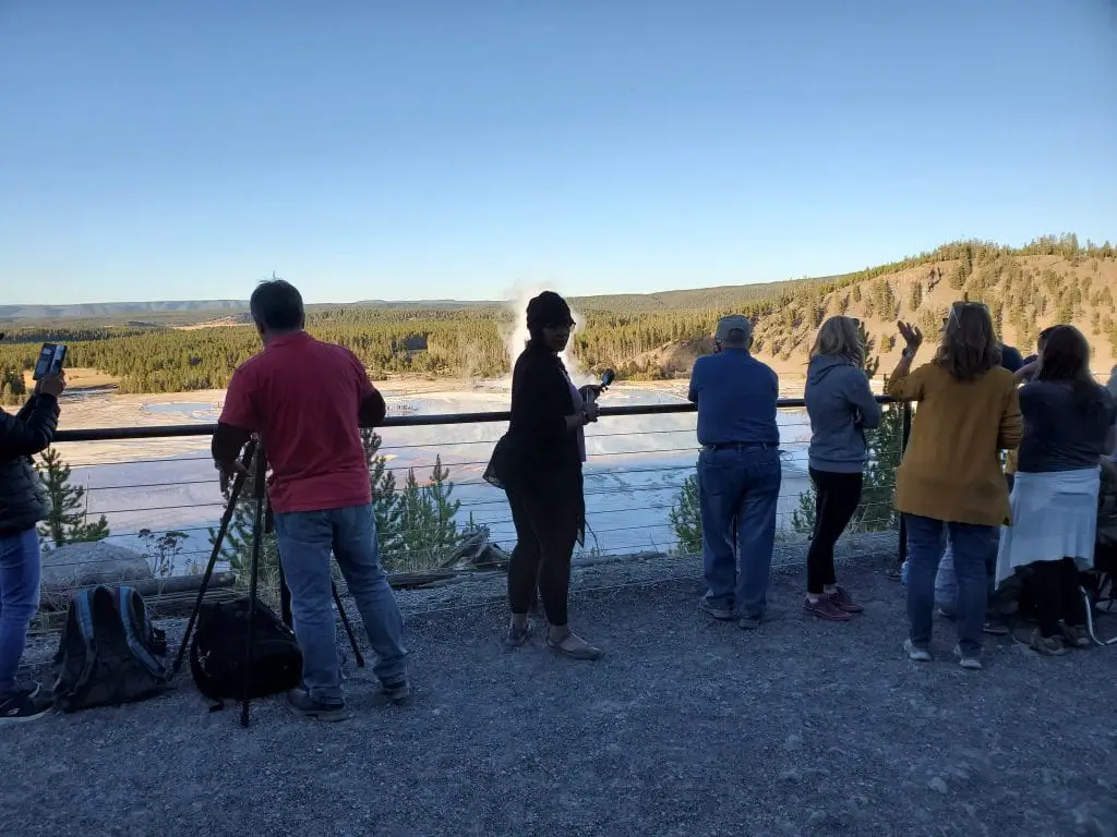 Viewing platform at Grand Prismatic Spring overlook