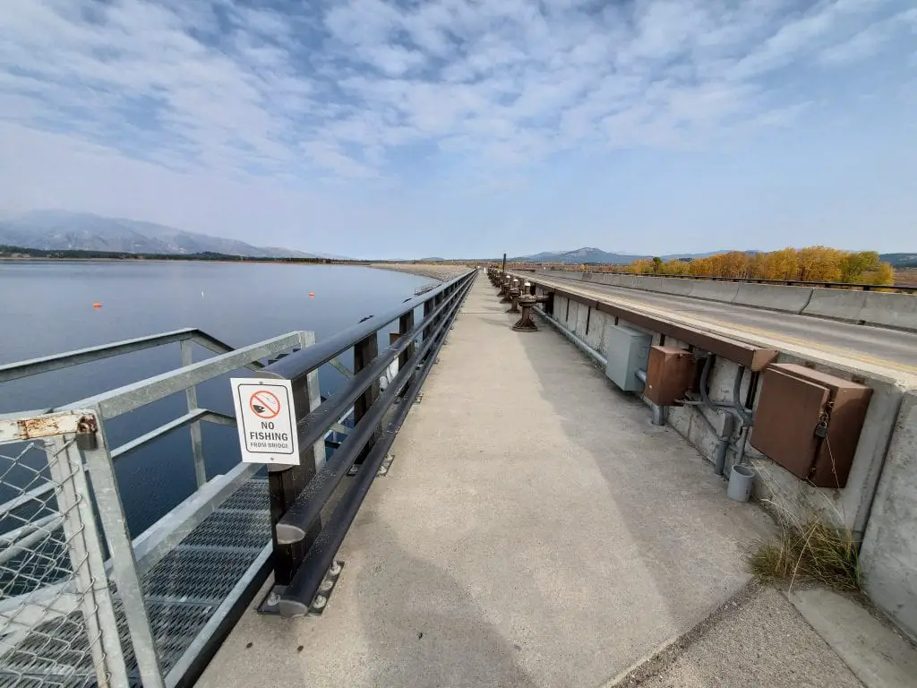 Walkway to Jackson Lake Dam