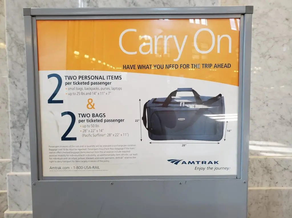 Amtrak Baggage Allowance