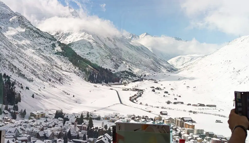 Andermatt from the Glacier Express